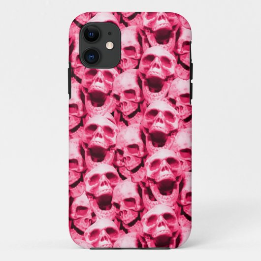 Hot-roze schedels Case-Mate iPhone case (Achterkant)