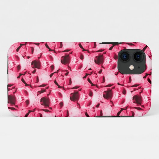 Hot-roze schedels Case-Mate iPhone case (Achterkant (horizontaal))