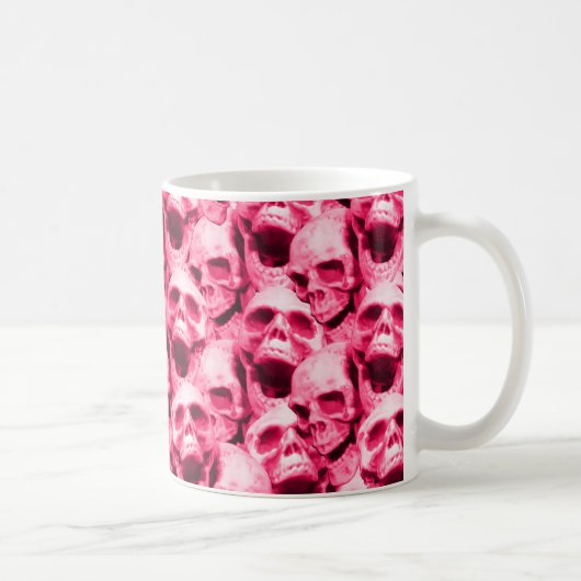 Hot-roze schedels koffiemok (Rechts)