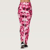 Hot-roze schedels leggings (Achterkant)