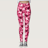 Hot-roze schedels leggings (Voorkant)