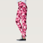 Hot-roze schedels leggings (Links)
