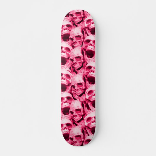 Hot-roze schedels persoonlijk skateboard (Voorkant)