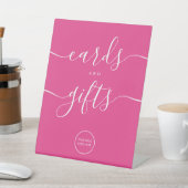 Hot-roze Script-Kaarten en Logo voor weddenschappe Reclamebord Met Voetstuk (Insitu)