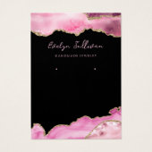 Hot-roze sierjuwelenkaart visitekaartje (Voorkant)