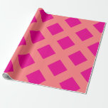 Hot Roze Sinaasappel Checker Patterns Boho Kleurri Cadeaupapier<br><div class="desc">Ontworpen met roze sinaasappel aangepaste kleuren,  dit is geweldig voor bruiloften,  vrijgezellenfeesten,  baby shower,  vrijgezellen en meer!</div>