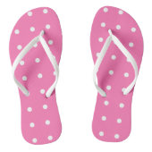 Hot-roze Sjabloon Robuust design — Witte trend Teenslippers (Voetbed)