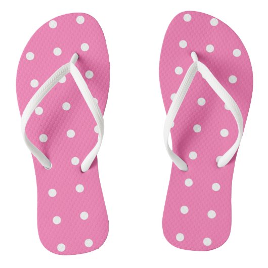 Hot-roze Sjabloon Robuust design — Witte trend Teenslippers (Voetbed)