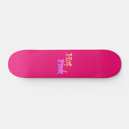Hot-roze skateboard met naam (Horizontaal)