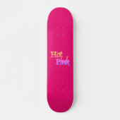 Hot-roze skateboard met naam (Voorkant)