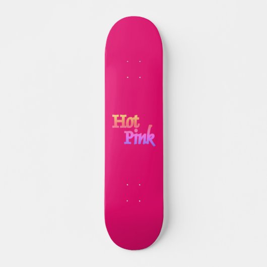 Hot-roze skateboard met naam (Voorkant)