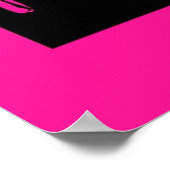 Hot-roze slaapstand-band herhaal semigetisch glanz poster (Hoek)