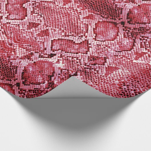 Hot-roze slangen cadeaupapier (Hoek)