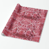 Hot-roze slangen cadeaupapier (Uitgerold)