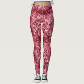 Hot-roze slangen leggings (Voorkant)
