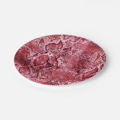 Hot-roze slangen papieren bordje (Gekanteld)