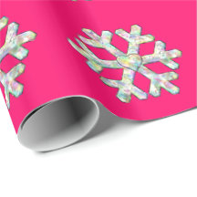 Hot-roze Snowflake Roze Kerstmis