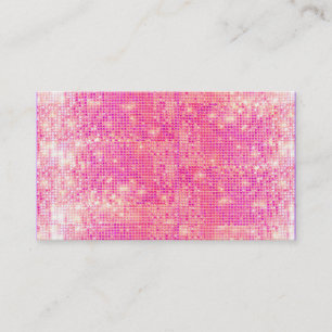 Hot-roze Sparkly Sequins Visitekaartje