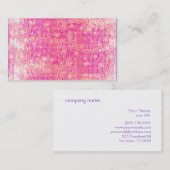 Hot-roze Sparkly Sequins Visitekaartje (Voorkant / Achterkant)