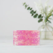 Hot-roze Sparkly Sequins Visitekaartje (Staand voorkant)