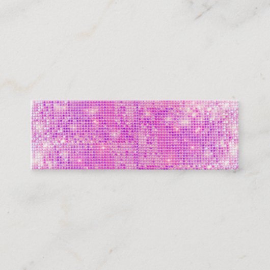 Hot-roze Sparkly Sequins Visitekaartje (Voorkant)