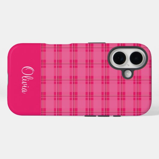 Hot-roze speldenplaat Case-Mate iPhone case (Achterkant (horizontaal))