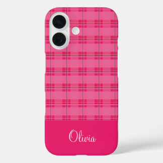 Hot-roze speldenplaat iPhone 16 hoesje