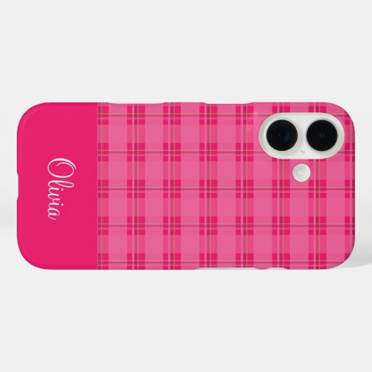Hot-roze speldenplaat Case-Mate iPhone case (Achterkant (horizontaal))