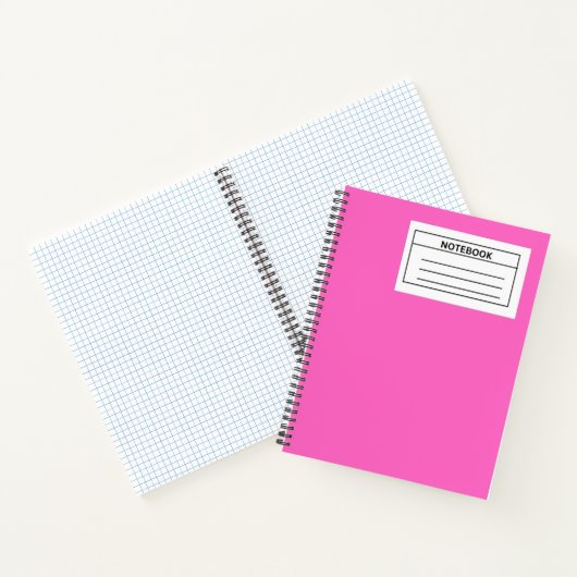 Hot-Roze spiraalvormig Notitieboek (Binnen)