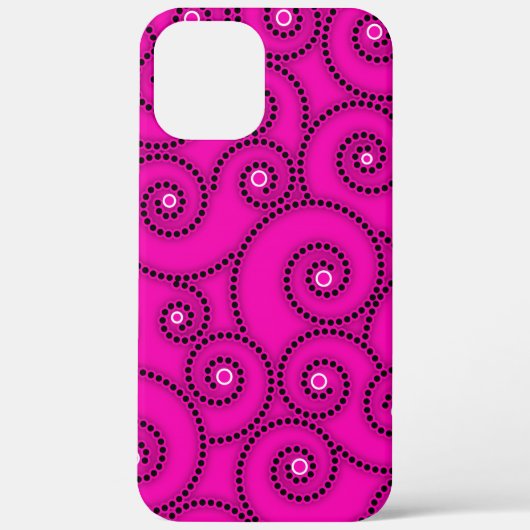Hot-roze spiraalvormige telefoontas Case-Mate iPhone case (Achterkant)