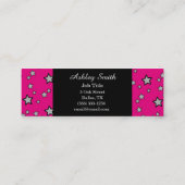 Hot-roze Star  Visitekaartjes (Achterkant)