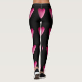 Hot-roze steenharten leggings (Achterkant)