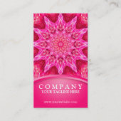 Hot roze ster bloem mandala visitekaartje (Voorkant)