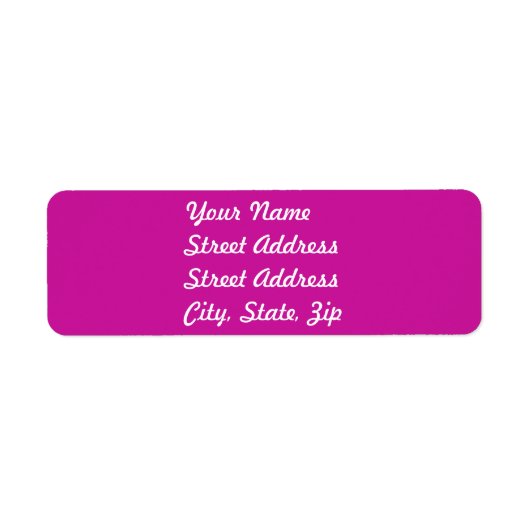 Hot-roze Sticker retouradres (Voorkant)