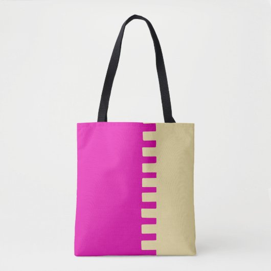 Hot-roze, stijlvolle rendy tote bag (Voorkant)