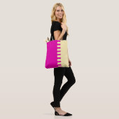 Hot-roze, stijlvolle rendy tote bag (Op model)