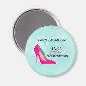 Hot-roze Stiletto High-Hiel Video Business Magneet (Voorkant / Achterkant)