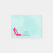 Hot-roze Stiletto High-Hiel Video Business Post-it® Notes (Voorkant)