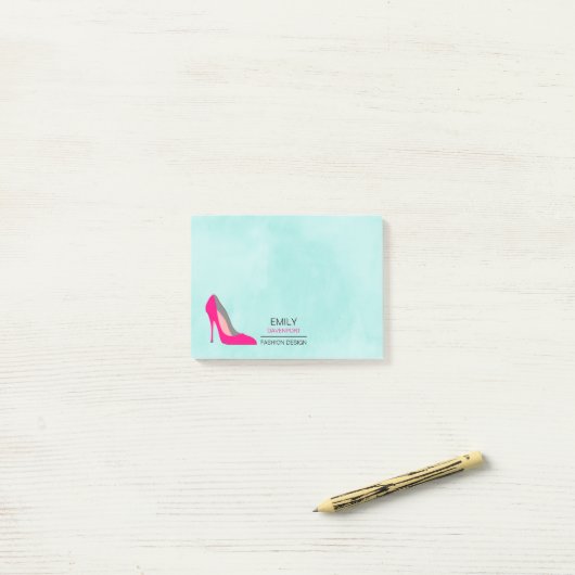 Hot-roze Stiletto High-Hiel Video Business Post-it® Notes (Op bureau)