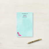Hot-roze Stiletto High-Hiel Video Business Post-it® Notes (Op bureau)