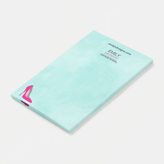 Hot-roze Stiletto High-Hiel Video Business Post-it® Notes (Schuin)