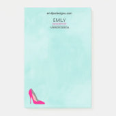 Hot-roze Stiletto High-Hiel Video Business Post-it® Notes (Voorkant)