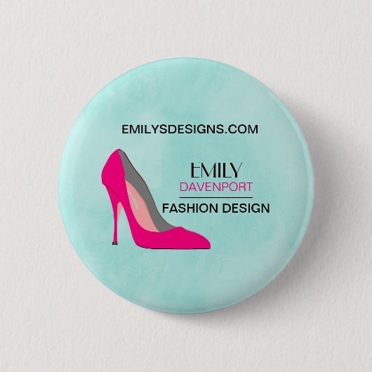 Hot-roze Stiletto High-Hiel Video Business Ronde Button 5,7 Cm (Voorkant)