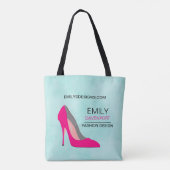 Hot-roze Stiletto High-Hiel Video Business Tote Bag (Achterkant)