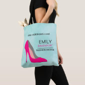 Hot-roze Stiletto High-Hiel Video Business Tote Bag (Dichtbij)