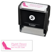Hot roze stiletto hoge hak schoen Fancy Zelfinktende Stempel (In situ)