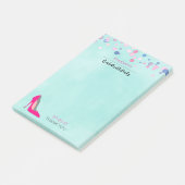 Hot roze stiletto roze Confetti vrijgezellenfeest Post-it® Notes (Schuin)