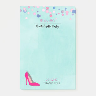 Hot roze stiletto roze Confetti vrijgezellenfeest Post-it® Notes