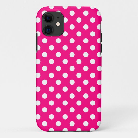Hot Roze Stip iPhone 5/5S Hoesje (Achterkant)