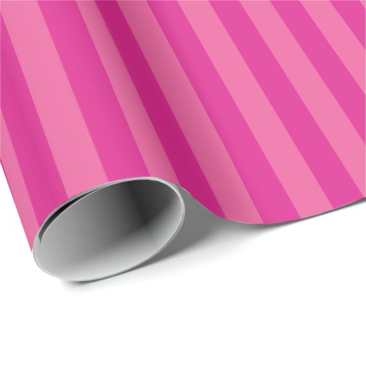 Hot roze streep patroon cadeaupapier (Rol Hoek)